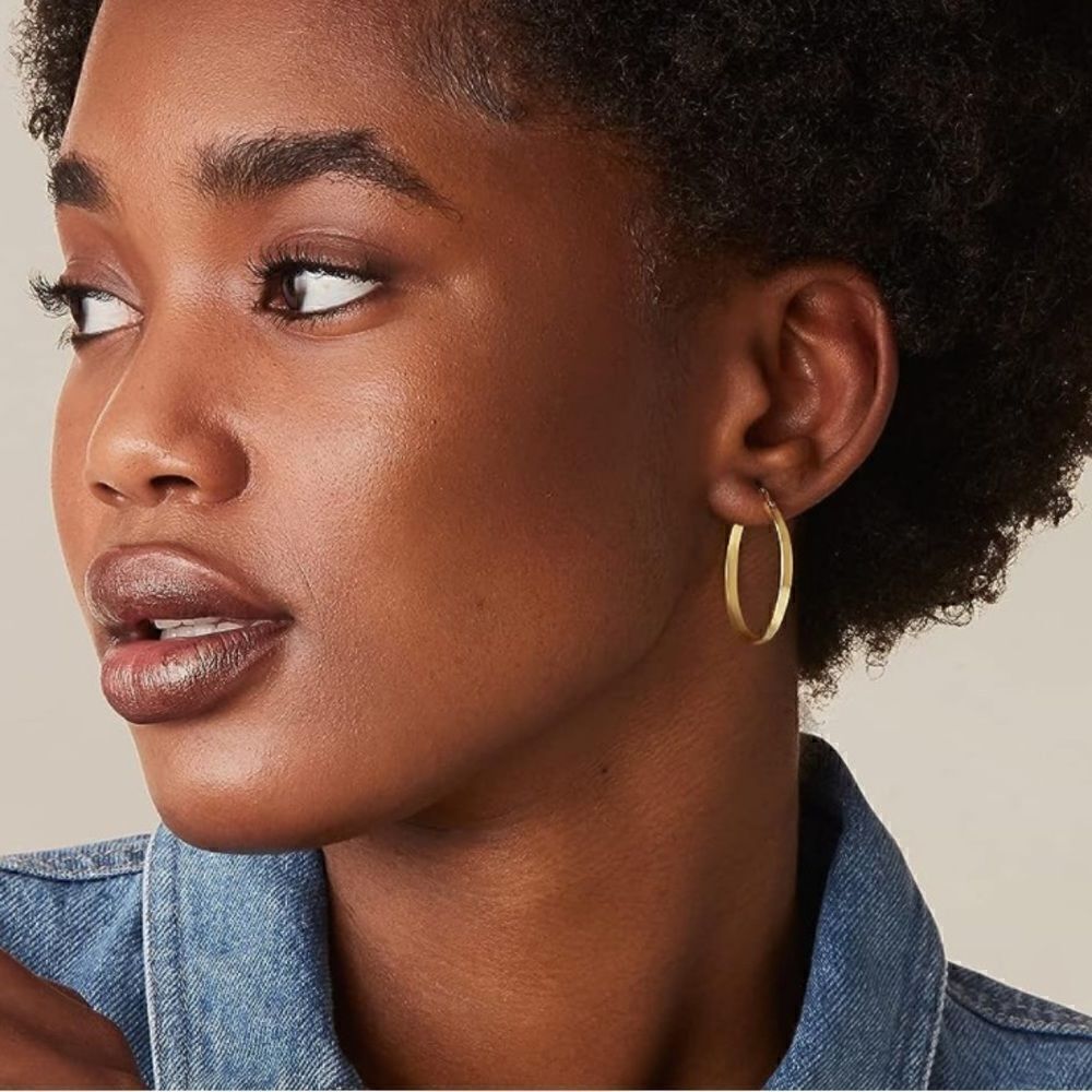 14k gold classic Earring Hoops large